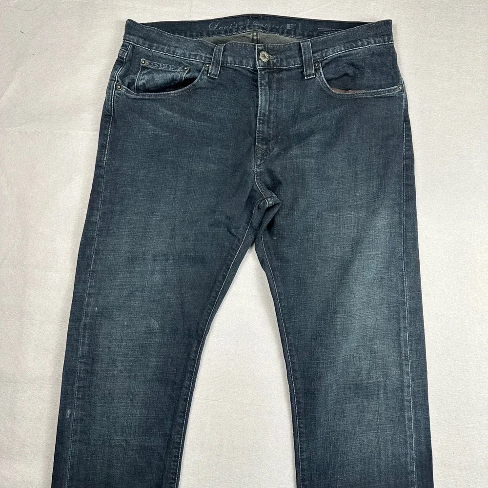 Levis Capital E Hesher Regular Straight Jeans Mens 34x32 Dark Wash Made in USA